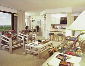Kauai Beach Villas - Unit Living Area