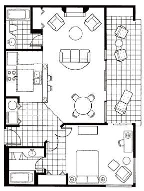 Kauai Beach Villas - Unit Floor Plan