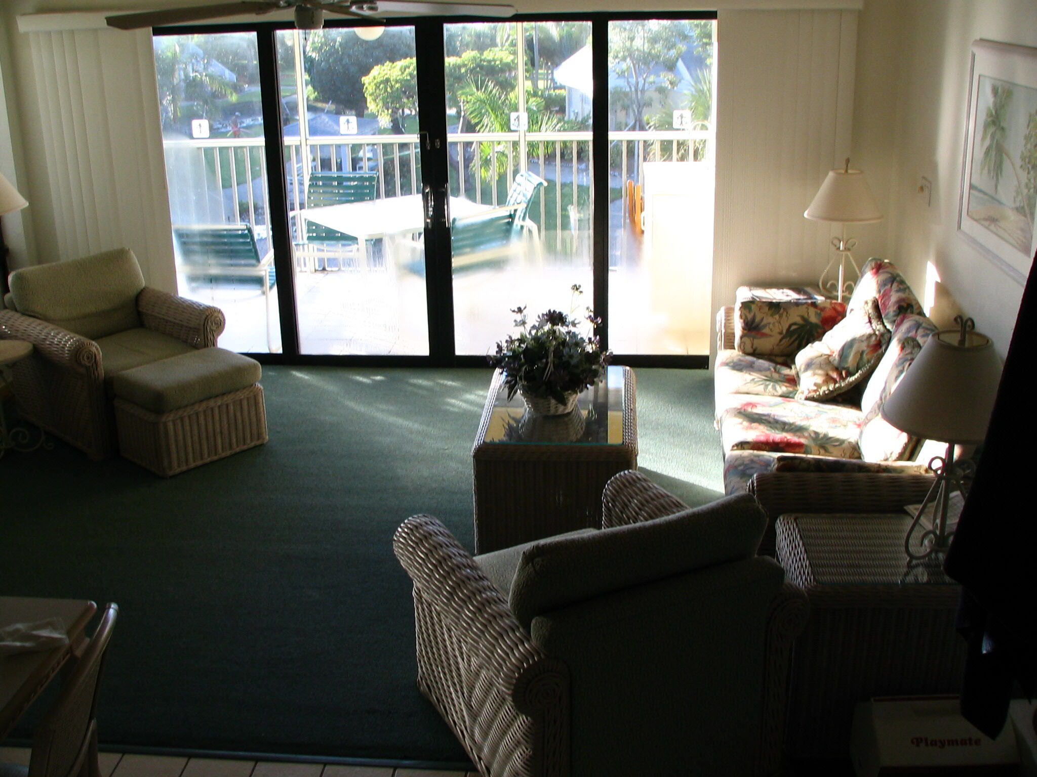 Tortuga Beach Club - living room and deck