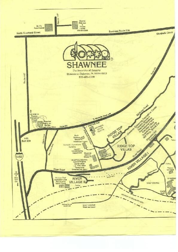 River Village I & II at Shawnee Resort - Resort Map