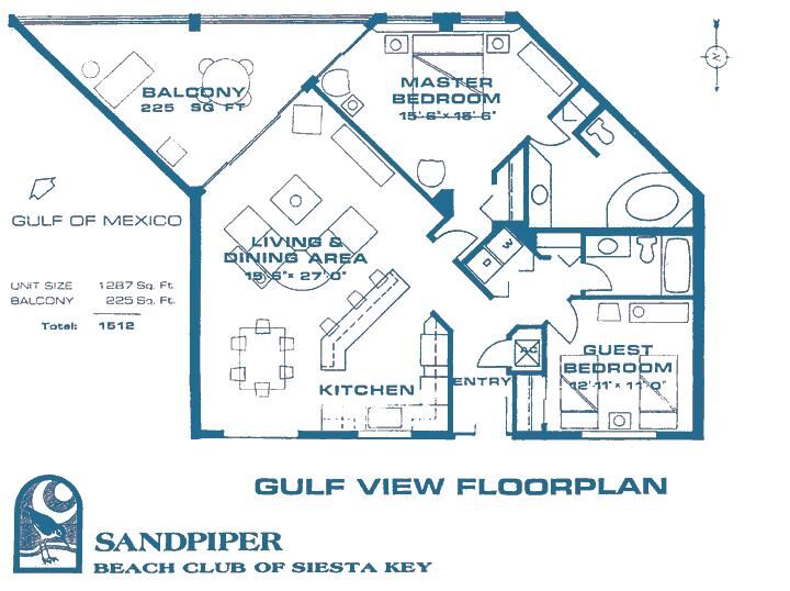 Sandpiper Beach Club - Unit Floor Plan