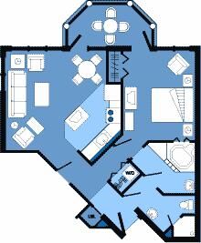 One Bedroom Layout at Disney's Vero Beach Resort