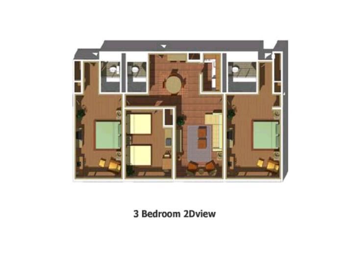 Driftwood Worldgate Resort - Unit Floor Plan