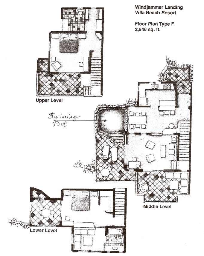 Windjammer Landing Villa Beach Resort - Unit Floor Plan