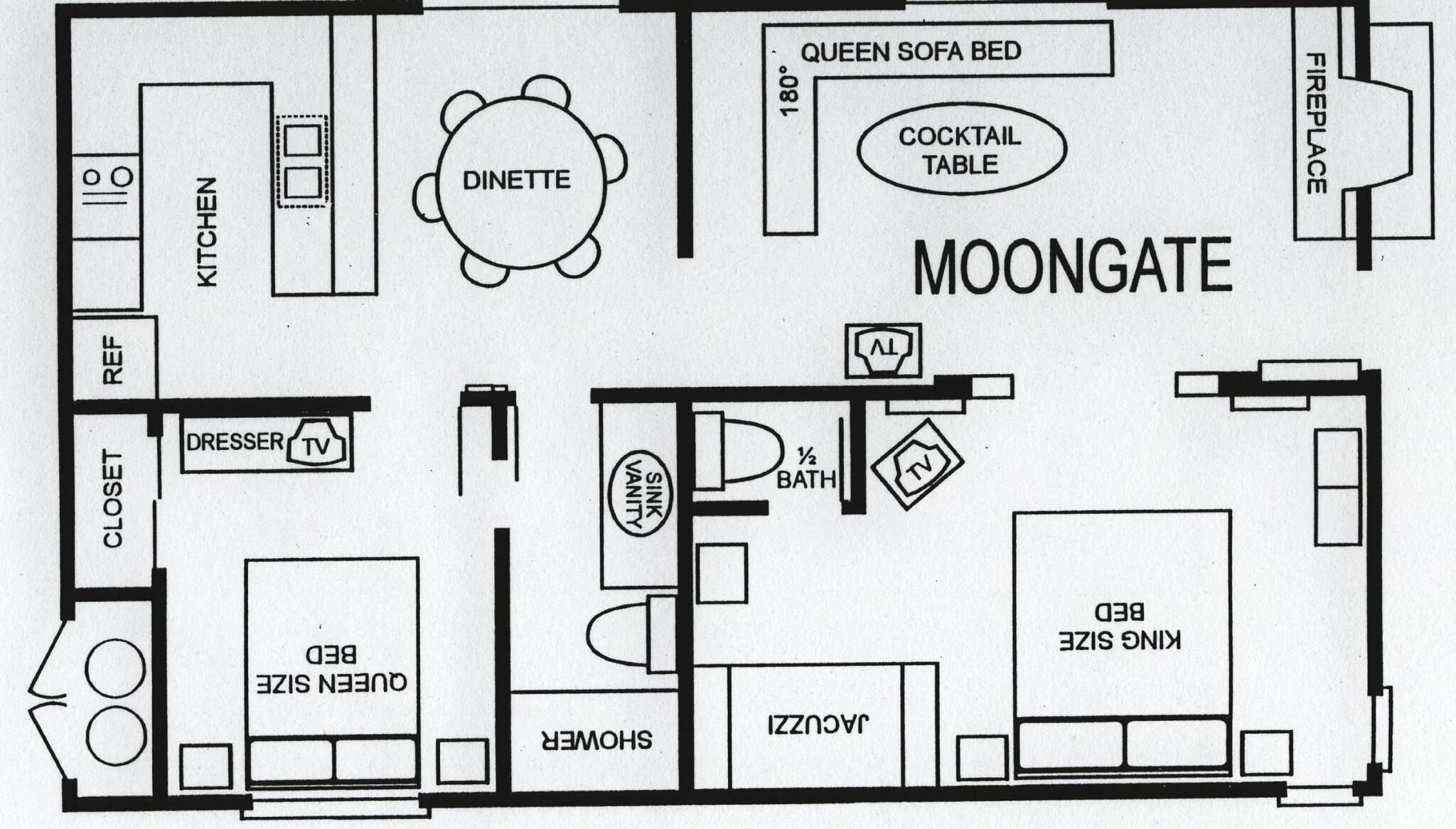 Stardust - Tahoe - Moongate Two-Bedroom Unit Floor Plan