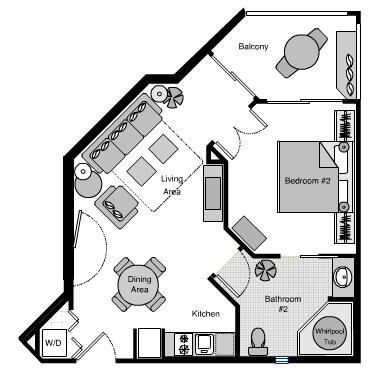Sheraton Desert Oasis - One-Bedroom Villa Floorplan