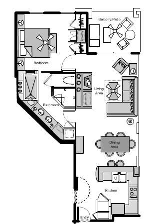 Westin Kierland Villas - One-bedroom premium villa floorplan