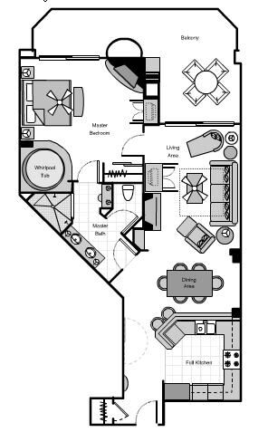 The Westin Mission Hills Villas - One-bedroom premium villa floorplan